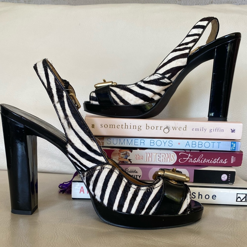 Zebra Print Calf Hair Block Heel Pump 🦓